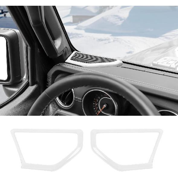 RT-TCZ A Pillar Speaker Trim Cover Ring Decoration Interior Accessories for 2018 2019 2020 2021 2022 Jeep Wrangler JL JLU (Red)