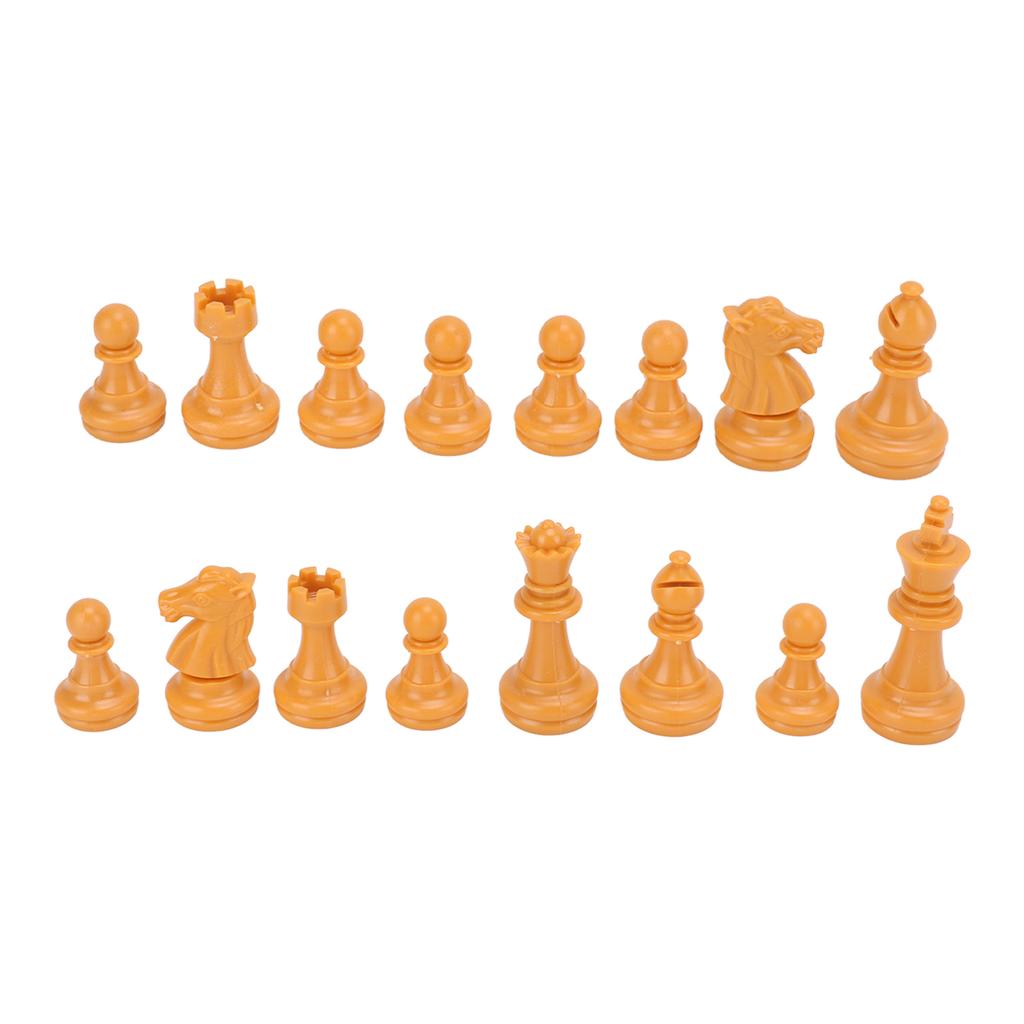Chess Pieces Only PS Plastic Replacement Chessmen Figurine Pieces 49mm Height King for Party Relaxing(Black White )