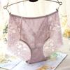 Ladies Sexy Mesh Panties High-waist Seamless Lace Underwear Briefs Transparent Silk Women Cotton Health Knickers Lingerie