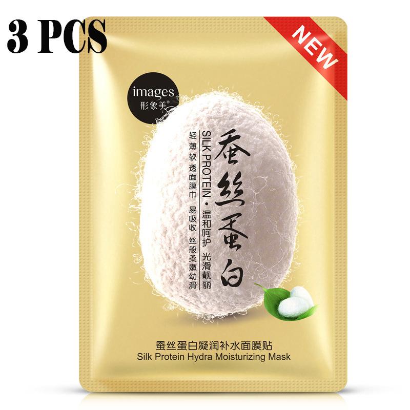 

Омолаживающая маска для лица с протеином шелка, глубоко увлажняющая, контролирующая жирность кожи, сужающая поры, средства по уходу за кожей для мужчин и женщин 3pcs жёлтый