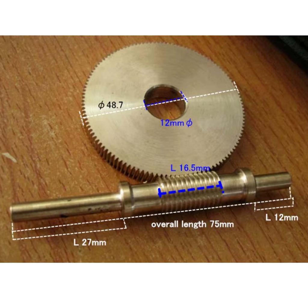 0.4 Module 1: 120 Speed Ratio Brass Reduction Turbine Worm Gear