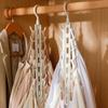 16 Hooks Multifunctional Suspender Hanger 360 Rotatable Space Saving Wardrobe Hanger Durable Closet Hook Wardrobe Organization