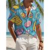 Summer Men's Stylish Beach Shirt Hawaiian Style Casual Man Short Sleeve Fashion Print Breathable Party Outfit Tops