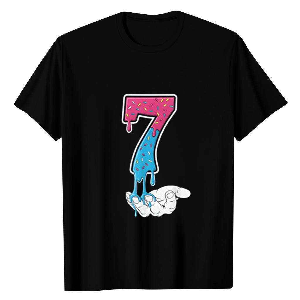 Ladies' Digital Printed Casual Round Neck Short Sleeved Top