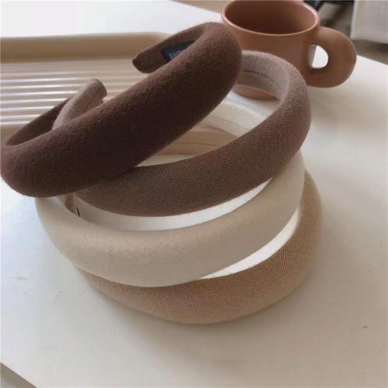 Elegant Korean Style Wide-Brimmed Sponge Headwear Headband For  Girls Hair Accessories