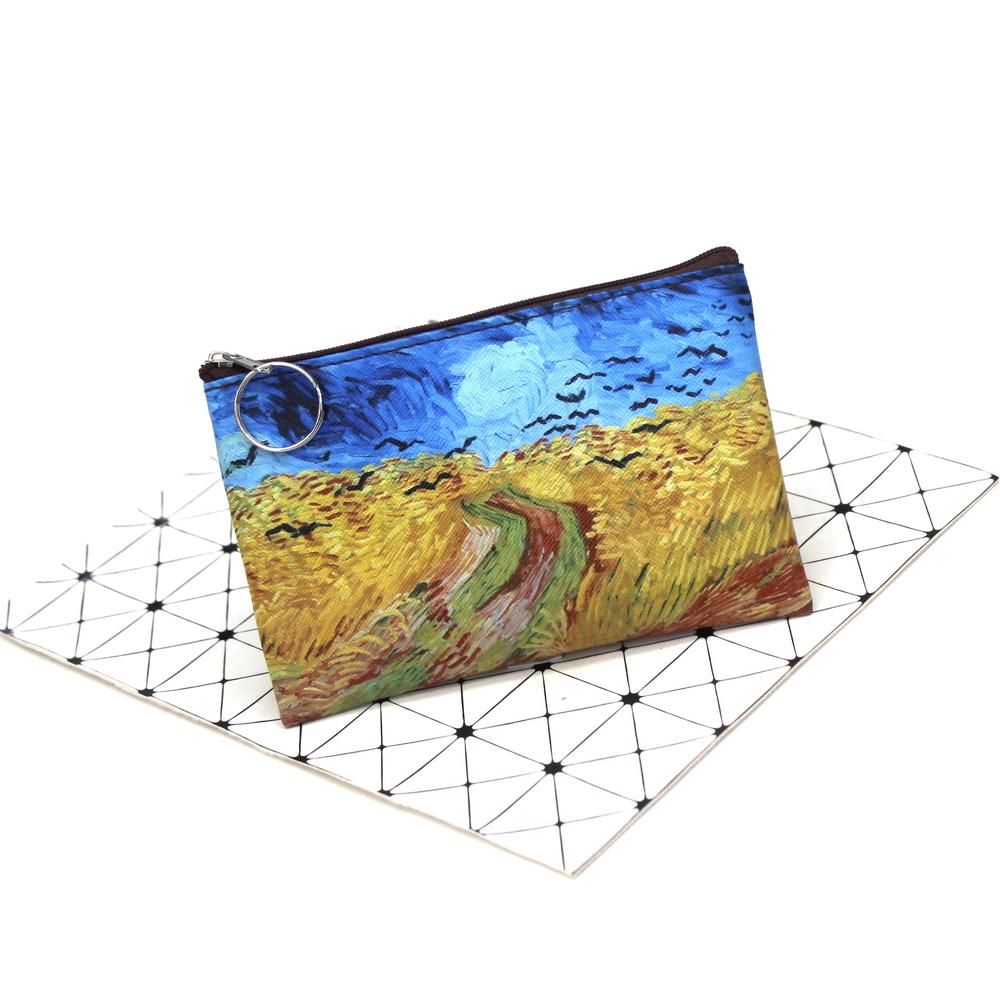 Vintage Women Printing Coin Purses Girl Hasp Zero Wallet Ladies Clutch Change Purse Female Mini Money Bag PU Leather Wallet