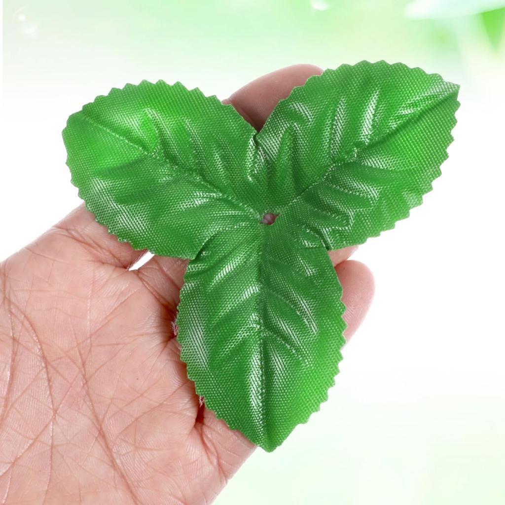 Yolev 200pcs Artificial Leaves 3.74 inch Flower Rose Leaf Fake Leaves for Crafts Wedding Decorations Supplies Rose Leave Fake Leafs