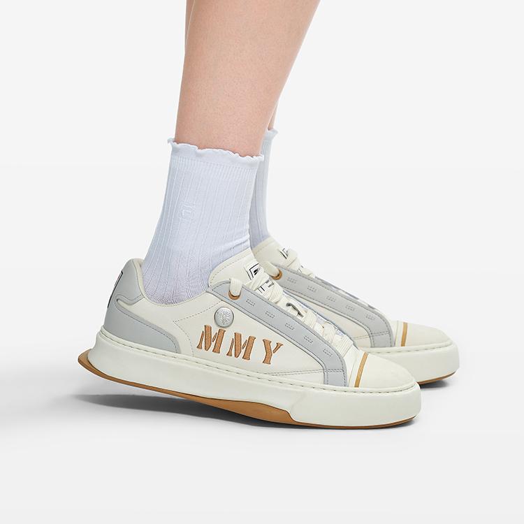 Mihara Yasuhiro X Fila FM-4 Fashion Durable Low-Top Skate Shoes Women sneaker Vanilla-Ice Antarctic-Gray F12W234209FVA