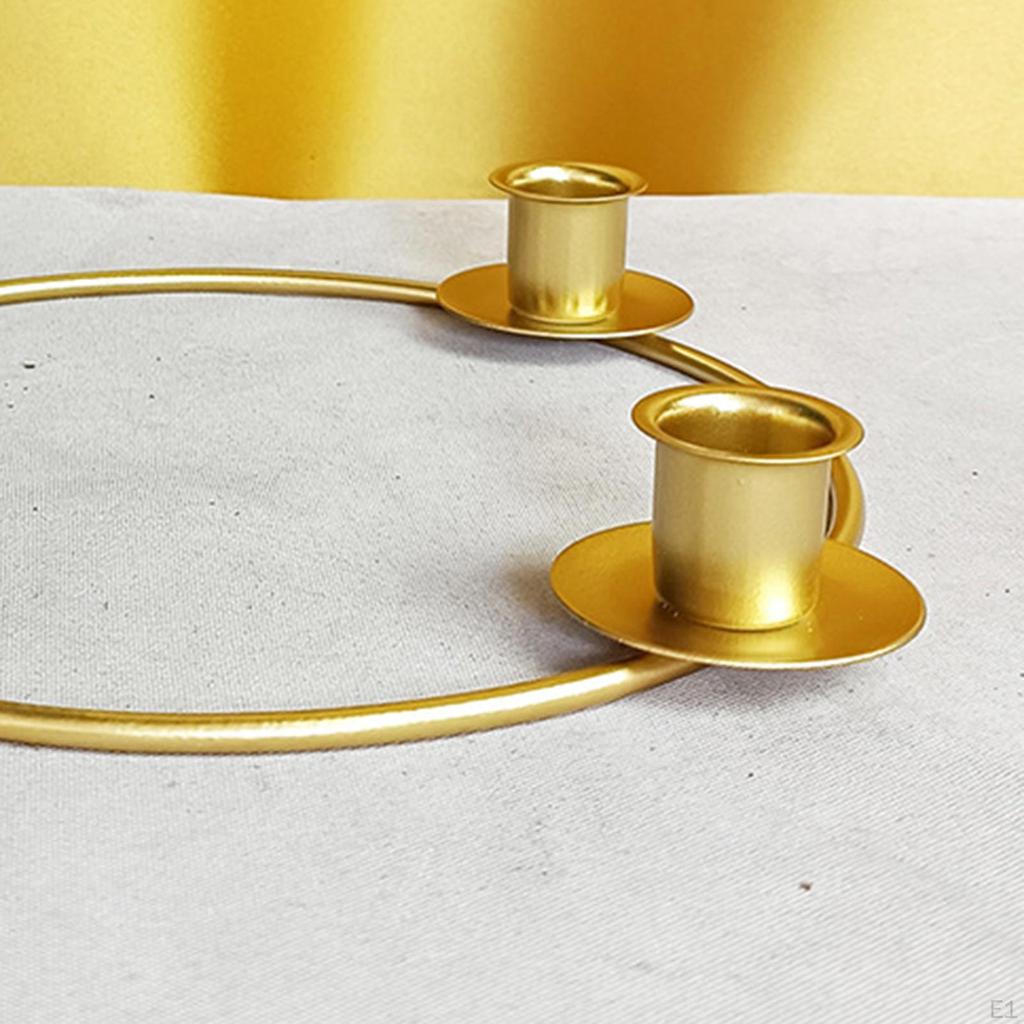 Apply to Circle Taper Holder Rings Advent Tick Centerpieces Decoration Dinning Room Party