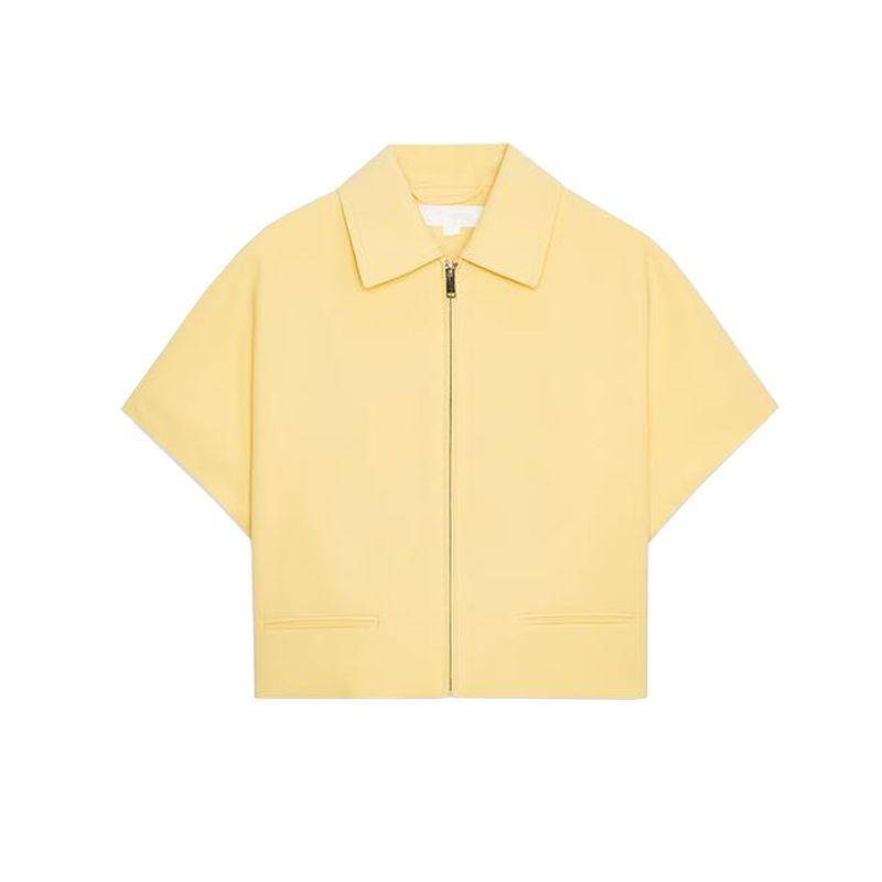 Summer New Arrival Women's Clothing Casual Fashion All-Matching Zipper Tops Lapel T-shirt Shory Style Outwear 8491053