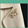 Fashion Bow Artificial Pearl Brooch For Women With Metal Clasp Ideal For Office And Formal Wear