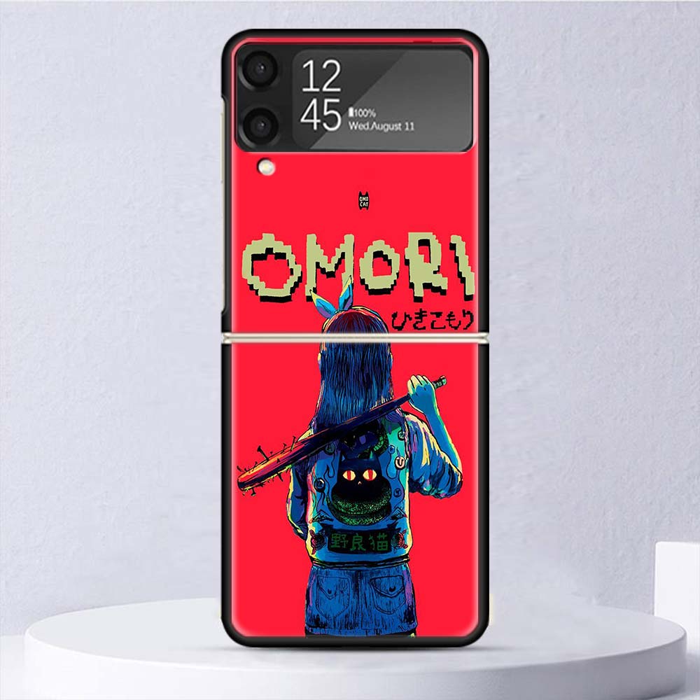 Game O-Omori Cartoon Shockproof Case For Samsung Galaxy Z Flip 7 6 5 4 3 5G Phone Cover Z Flip3 Flip4 Flip5 Flip6 Flip7 Shell