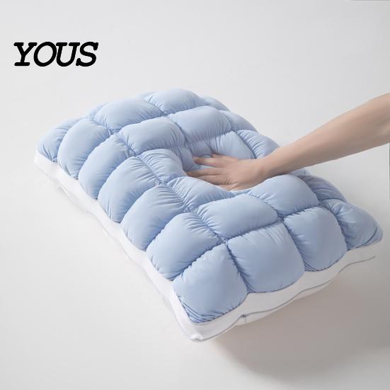 Relaxing Cloud Soft Sleep Pillows Cooling Quilted Puff Pillow, Cloud-Like Bed Down Alternative Washable Bedding Accessories Fluffy Pillow for