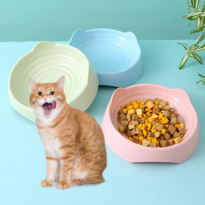 Pet Feeder Convenient Easy Cleaning Sturdy Smooth Edge Eco-friendly Feed Water Solid Color Ear Shape Food Water Feeder Pet Supplies