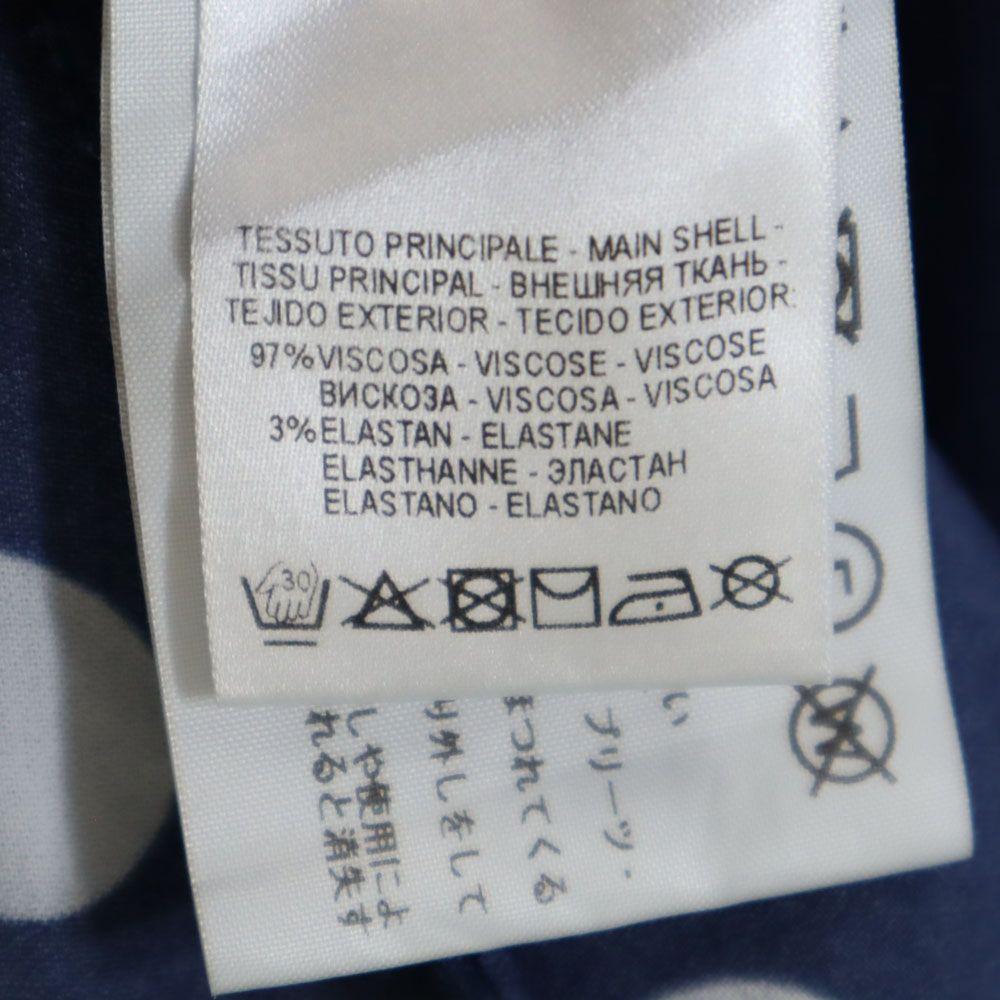 Coccapani Made In Italy Dot Pattern No Sleeve Knee-length Dress L Navy Women Used