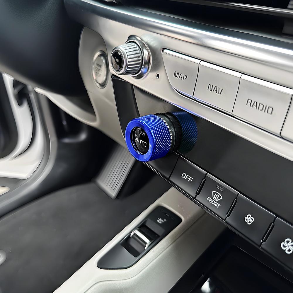 For KIA Telluride -2025 Interior Trim Auto Air Conditioning Rotary Knob Ring Cover Trim Accessories
