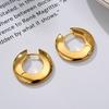 Minimalist Glossy Circle Earrings Women's Temperament Niche Design Personality Versatile INS Style Elegant Classic Accessories Daily Jewelry