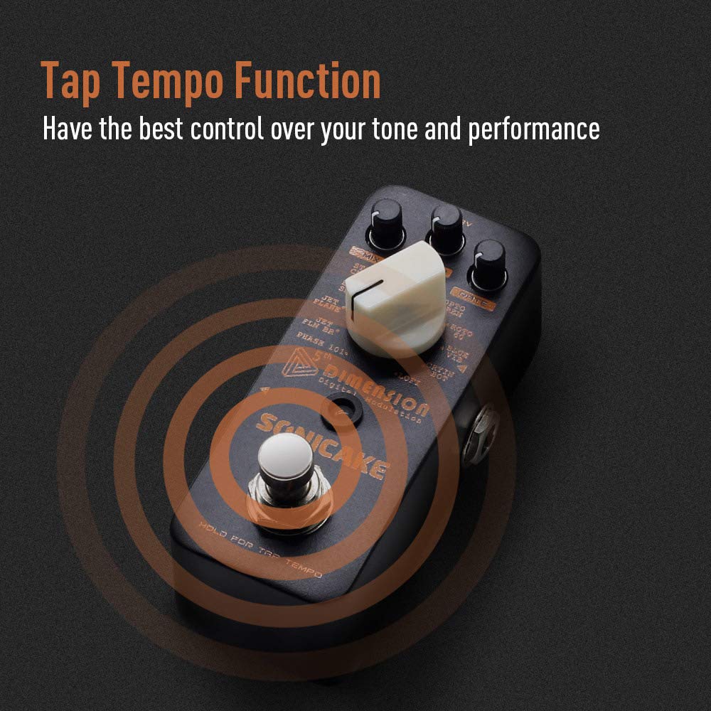 SONICAKE and Flanger Guitar Effects Pedal 5th Dimension Chorus, Phaser,