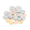 Louleur 6 8 10 12 15 20 25 30 40mm Round Stainless Steel Charms Pendant Blank Stamping Dog Tag Charms DIY Necklace Bracelet
