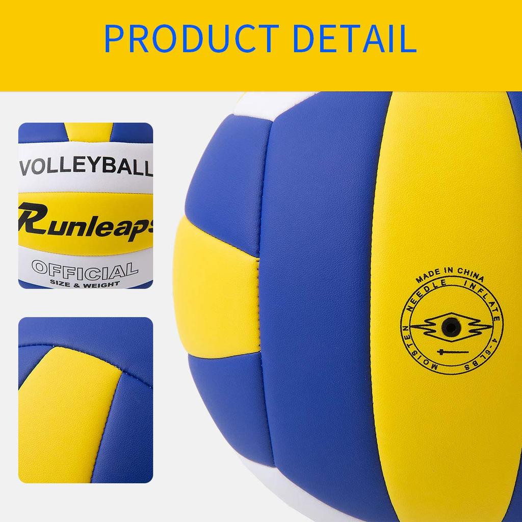 Beach Size 5 Practice For High School Middle School and Beginners Volleyball, Volleyball, Soft, Ball, Lightweight, Waterproof, Indoor/Outdoor Ball,