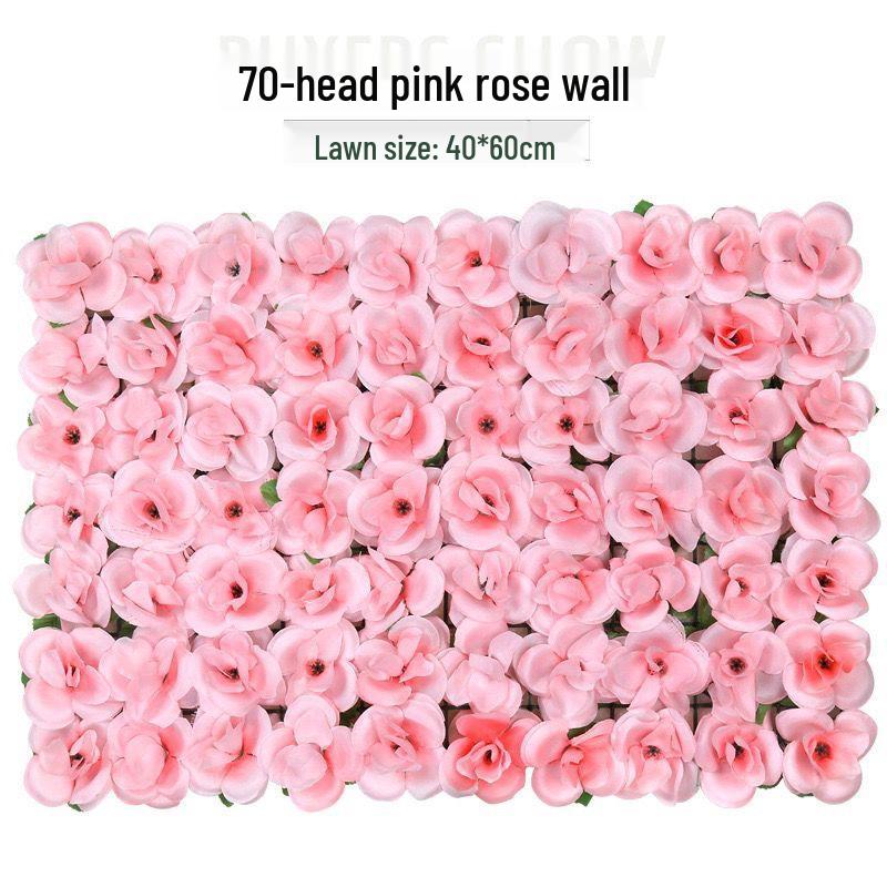 Qixi Festival Rose Flower Wall: Simulated Floral Background for Photography, Indoor Decor, and Wedding Celebrations