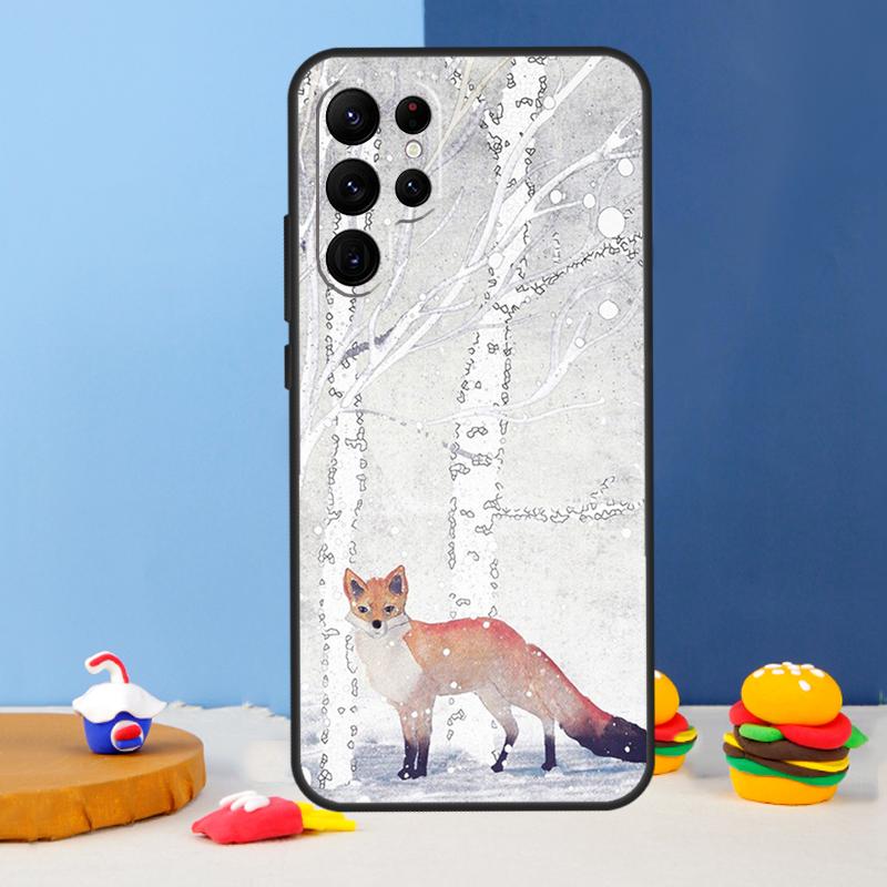 Fox Animal Pattern Phone Case For Samsung Galaxy S25 Ultra S9 S10 S20 S21 S22 Plus S23 FE S24 Ultra Cover Coque