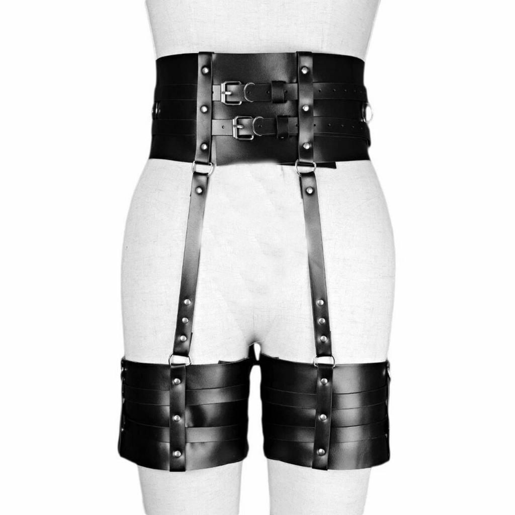 Pu Leather Leg Harnesses For Women, Bdsm Thigh Leg Harness Women, Fetish Lingerie Rave Festival Wear Thigh Harness Belt