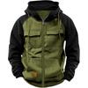 Mens Hooded Solid Color Sweatshirt With Multiple Pockets Loose Fit 2025 Casual Sportwear