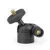 Mini Ball Head 1/4inch Screw Mount 360 Degree Rotatable for Camera Camcorder LED Light Bracket DSLR Camera Tripod Stand