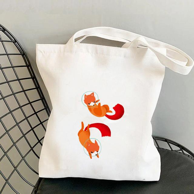 Shopper Sloth Hanging from Branches Printed Tote Bag Women Harajuku Shopper Handbag Girl Shoulder Shopping Bag Lady Canvas Bag