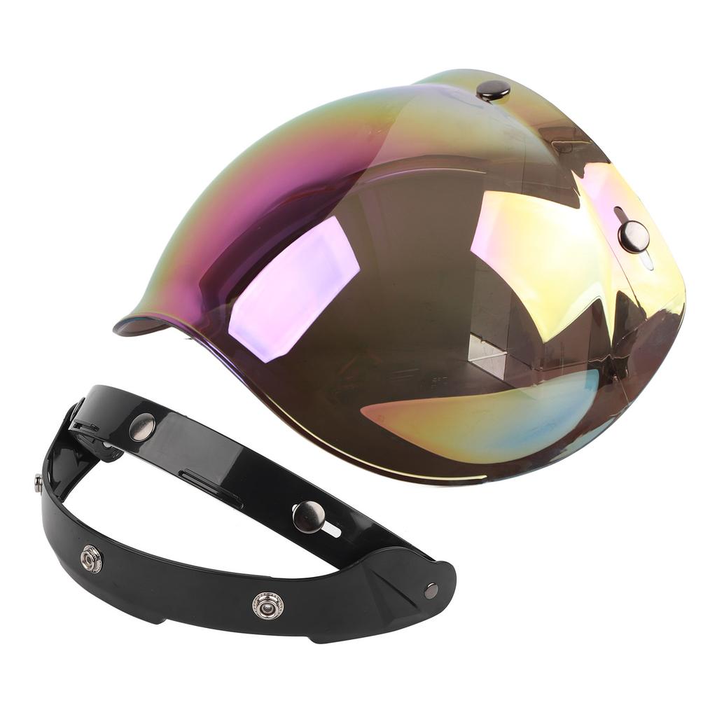 Motorcycle Retro 3‑snap Sun Visor Shield Windproof Helmet Lens Colored