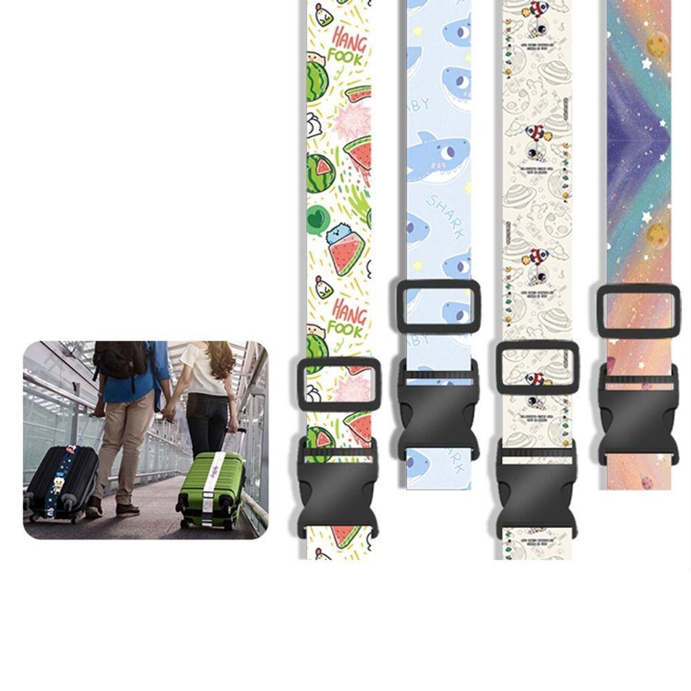 Polyester Fibre Luggage Buckle Strap Adjustable Anti-theft Baggage Tie Down Belt Anti-lost Elastic Suitcase Belts Travel Props