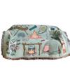 On Sale Torch Camping Decoration Gift Single Person Sofa Picnic Customization Blanket Tapestry with Colorful Tassels