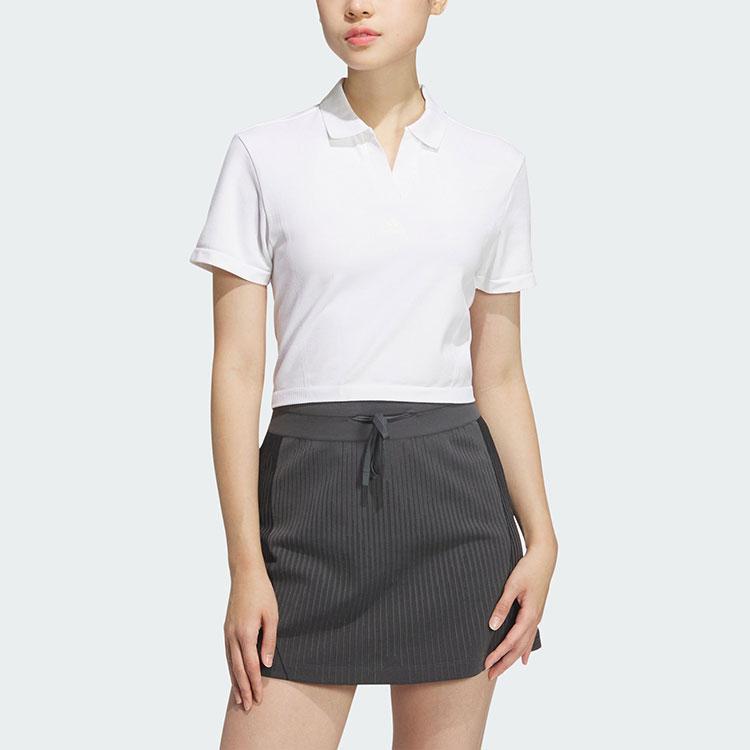 Adidas Seamless Polo Shirt Simple Quick-Dry Sports Casual Short Sleeve Polo Women Tops JE1437