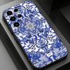 Blue and White Porcelain Funda Phone case for Samsung Galaxy S24,25,26,23 22,21,S20 Plus Ultra FE soft fundas cases