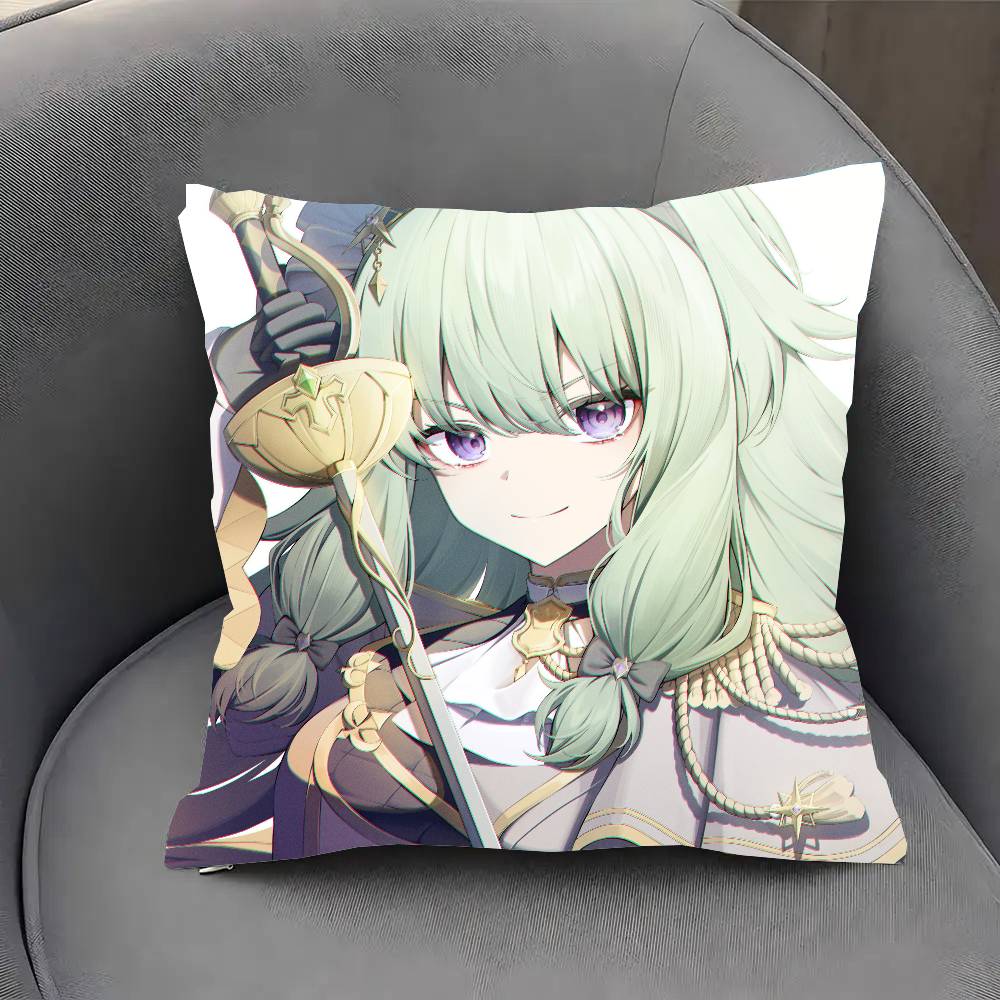 Anime Kusanagi Nene P-Project Kuddfodral Mode Fyrkantigt Kuddfodral Sovrum Soffrum Ins Dekoration Fritid