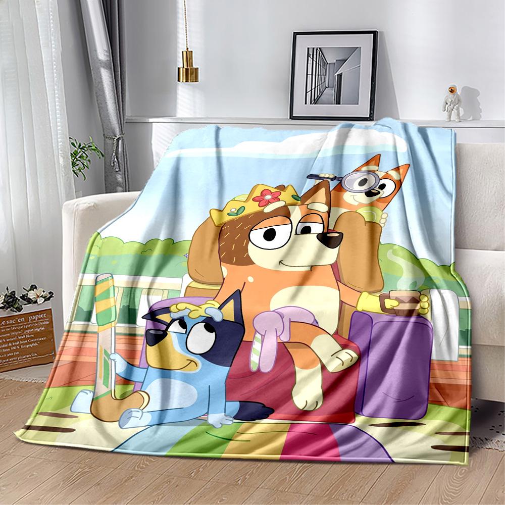 Bluey Bingo Adventure Blanket Durable Comfort Suitable for Sofa Bed Office All-Season Use Warmthful Decor Ideal Gift For Birthday Valentine'S Day