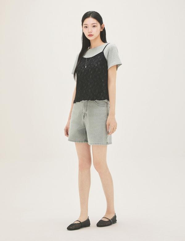 ROEM Basic Denim Shorts Rmtjg26G11