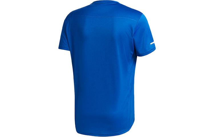adidas T Shirts Men's Blue Crew Neck Moderate Straight Fit GC9094