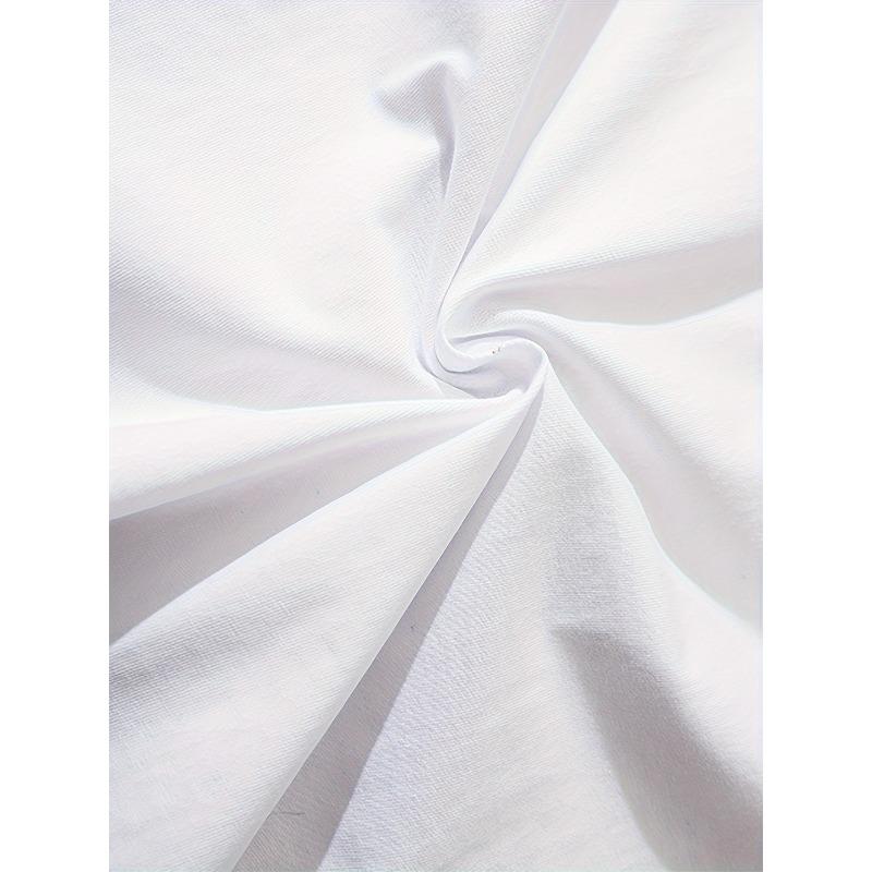 Europäische Größen Damen Weißes Rosen-Blumenmuster T-Shirt - Kurzarm Rundhals Lässiges Oberteil mit Roten & Rosa Blüten, Leichter Atmungsaktiver Stoff