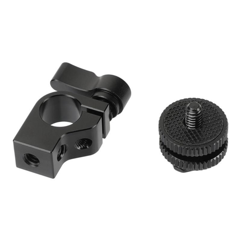 15mm Single Hole Pipe Clamp Camera Accessory Aluminum Alloy Hot Shoe Extension Bracket Mount for Photography