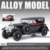 Simulation 1/24 Rolls-Royce Phantom Vintage Car Alloy Car Model Collection Ornaments Sound Light Pull Back Boy Gift Sound Light Miniature