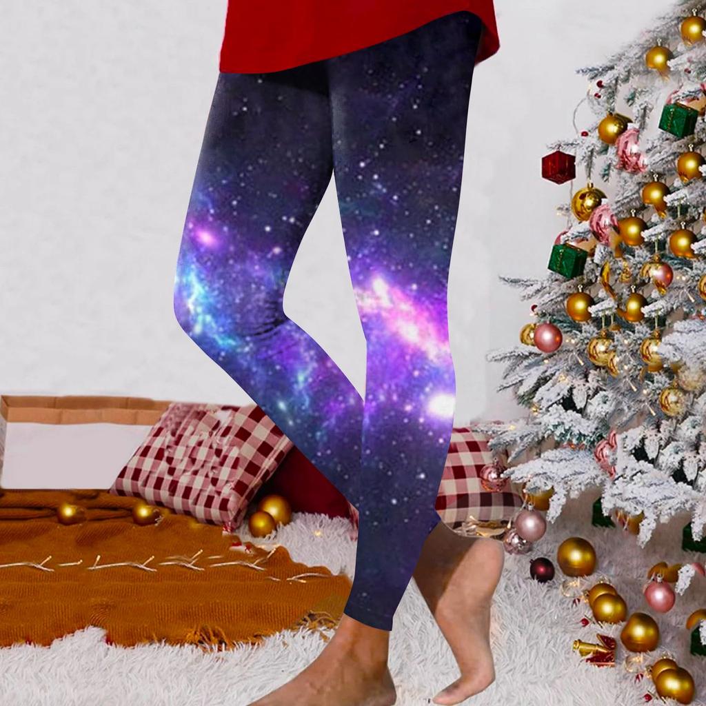 Women's Fashion Outdoor Sky Printed Slim Elastic Yoga Casual Pants