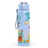 1PC Beach Besties Multi Text 750ml Color Plastic Sports Water Bottle Leakproof Flip Straw Lid Suitable for Sports Office Home Use