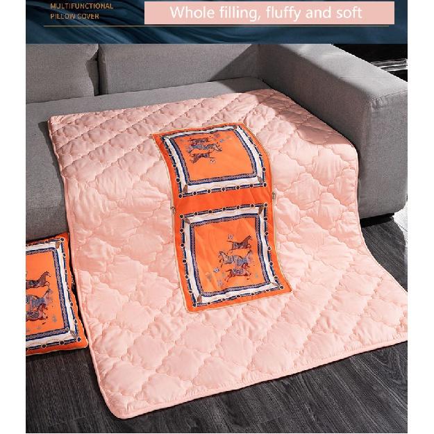 Chinese Style Pillow Quilt Dual-use Car Office Blanket High Quality Cotton Portable Foldable Quilt