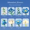 KNEW BUILT 3D Eternal Flower Bouquet Building Blocks Toy-DIY Anniversary Gift for GirlsHome DecorFestive GiftDesktop Ornament