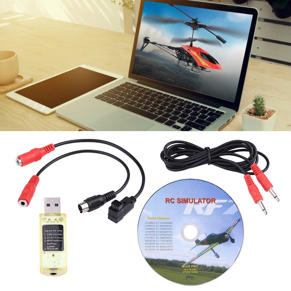 RC simulator with stable performance USB USB flight simulator accessory for most remote controllers High-quality cable, 2.0