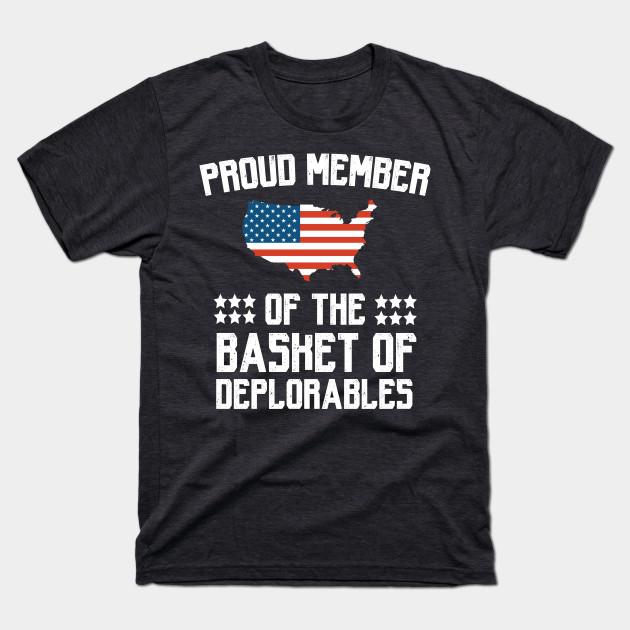 T-shirt 'Basket Of Deplorables' En Coton Noir - Tailles S à 5XL - Prêt à Expédier !