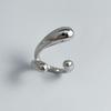 925 Sterling Silver Rings for Women Couple Minimalist Handmade Simple Big Line Ring Fine Jewelry Gift Prevent Allergy