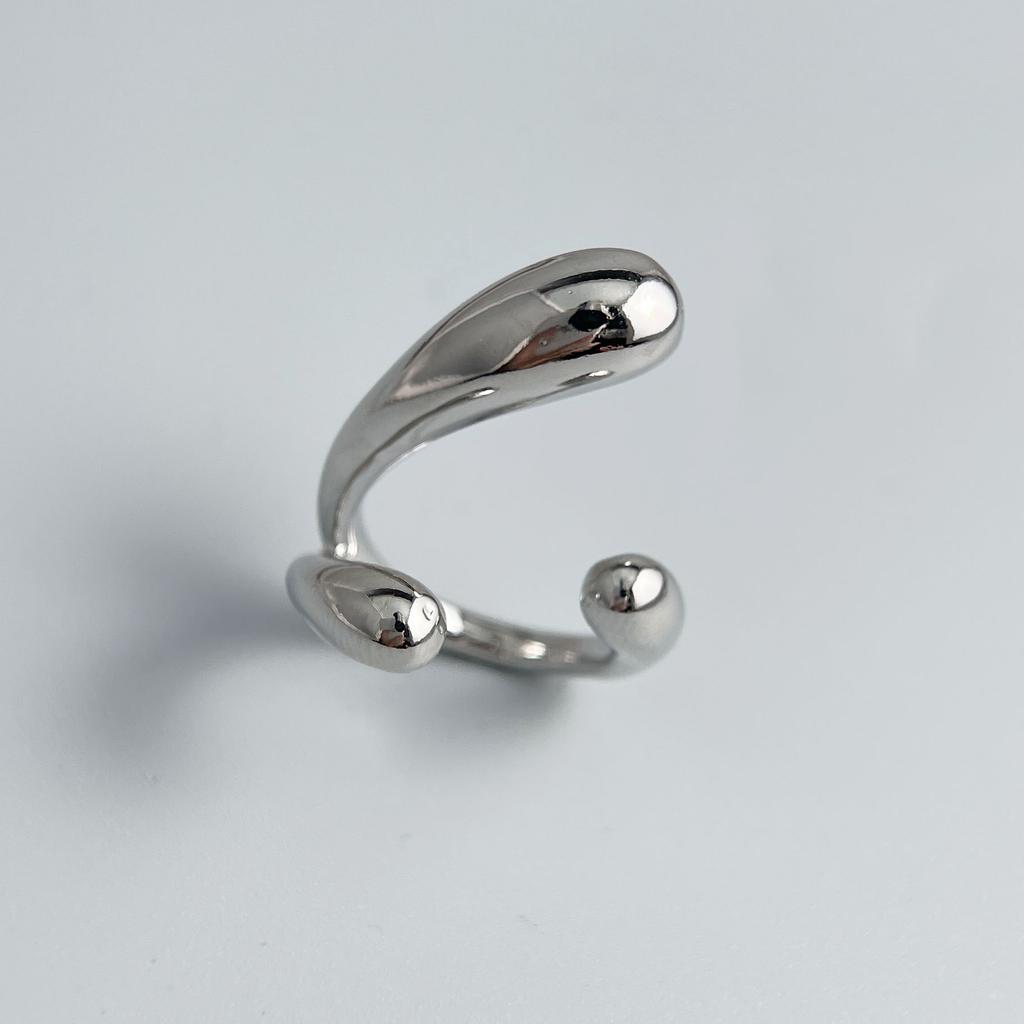 925 Sterling Silver Rings for Women Couple Minimalist Handmade Simple Big Line Ring Fine Jewelry Gift Prevent Allergy
